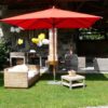 Ombrellone palo centrale Fibrasol wood Made in Italy - 300 x 300 cm