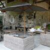 Ombrellone palo centrale Fibrasol wood Made in Italy - 300 x 300 cm