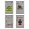 Quadro in legno con scritte – set da 4 bianco