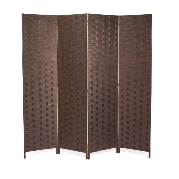Paravento poliestere 4 ante grigio cm40h170