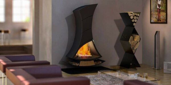 Portalegna Rombo alto in acciaio - Made in Italy