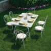Set di 2 Poltrone MOIA con braccioli Sirmione impilabili in ferro avorio