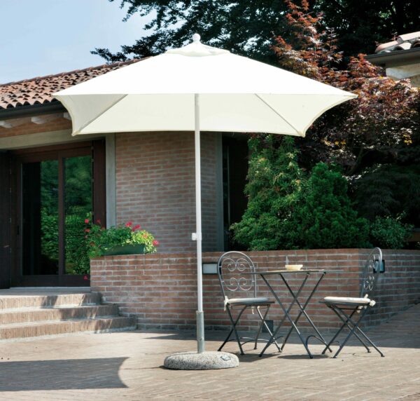 Ombrellone MOIA quadrato 2.2 x 2.2 m con fusto bianco