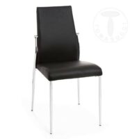 Sedia in pelle ecologica Margo - set da 4 nera