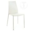 Sedia Lion in pelle ecologica - set da 4 bianco