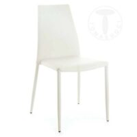 Sedia Lion in pelle ecologica - set da 4 bianco
