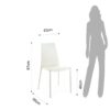 Sedia Lion in pelle ecologica - set da 4 bianco