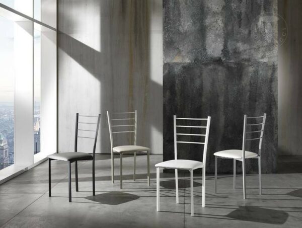 Sedia Just in pelle sintetica - set da 4 panna