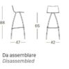 SGABELLI DAY SET DA 4 H. 65 in TECNOPOLIMERO MADE IN ITALY SCAB DESIGN