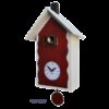 Orologio con cucù con cassa laccata e pannello betulla Made in Italy