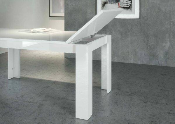 Tavolo estensibile Jesi 160cm fino a 210cm- bianco laccato lucido