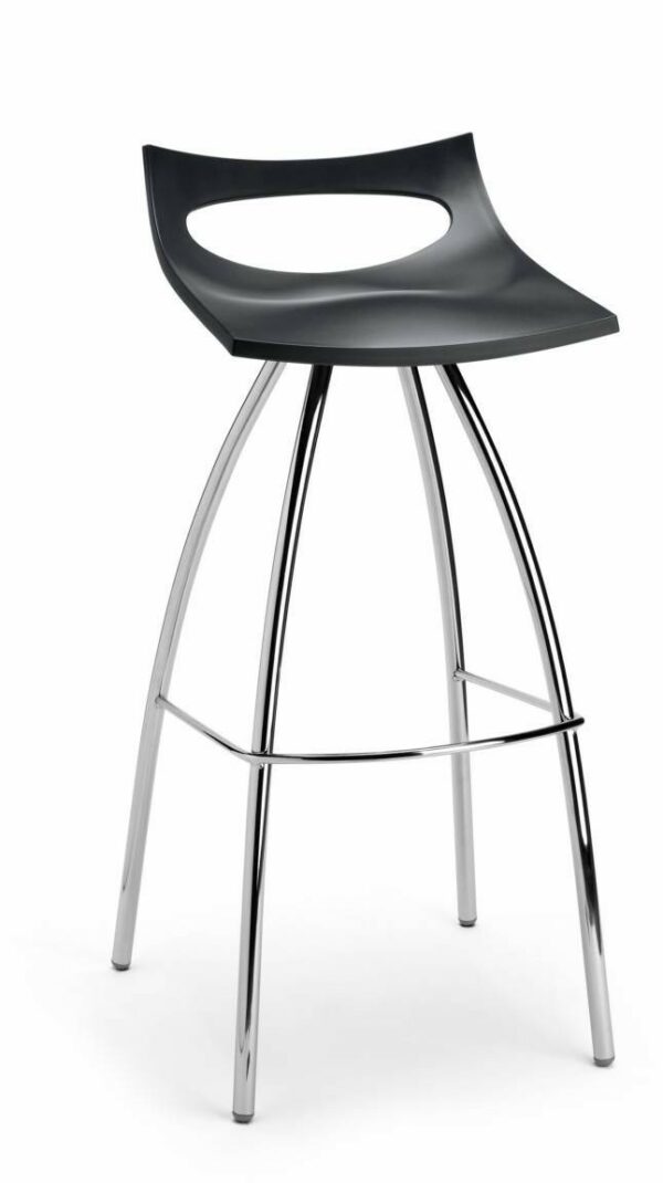 SGABELLO DIABLITO set da 4 H 65 in TECNOPOLIMERO e ACCIAIO CROMATO MADE IN ITALY SCAB DESIGN