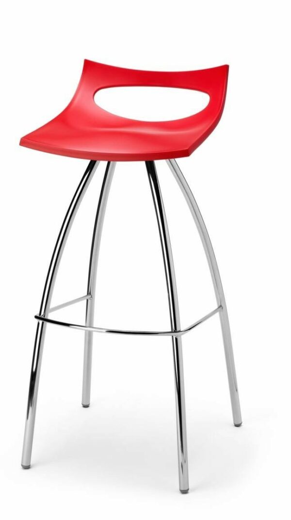 SGABELLO DIABLITO set da 4 H 65 in TECNOPOLIMERO e ACCIAIO CROMATO MADE IN ITALY SCAB DESIGN