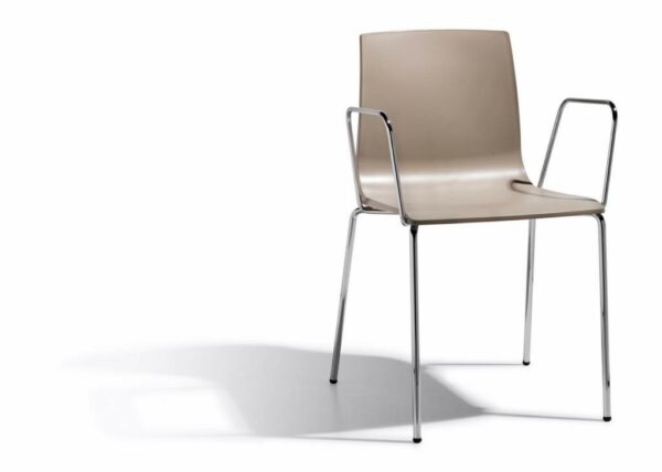 SEDIA ALICE - SET DA 2 - CON BRACCIOLI TECNOPOLIMERO e acciaio made in Italy SCAB DESIGN