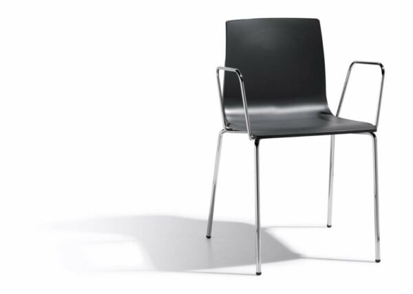 SEDIA ALICE - SET DA 2 - CON BRACCIOLI TECNOPOLIMERO e acciaio made in Italy SCAB DESIGN