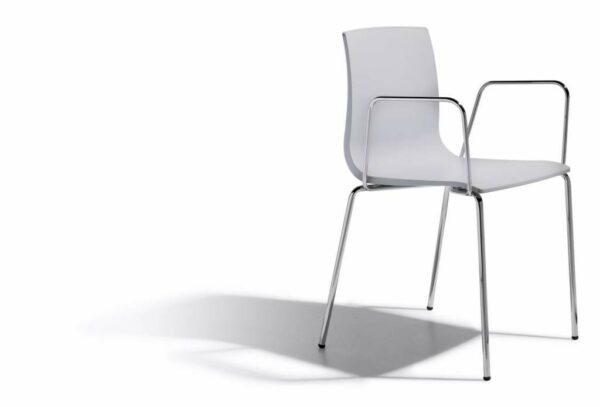 SEDIA ALICE - SET DA 2 - CON BRACCIOLI TECNOPOLIMERO e acciaio made in Italy SCAB DESIGN