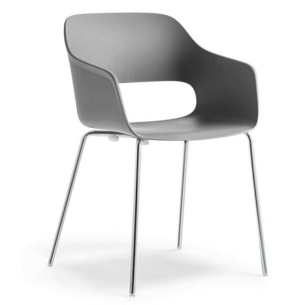 Sedia Babila con braccioli in tecnopolimero Made in Italy - set da 4