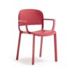Sedia Dome con braccioli in polipropilene Made in Italy - set da 4
