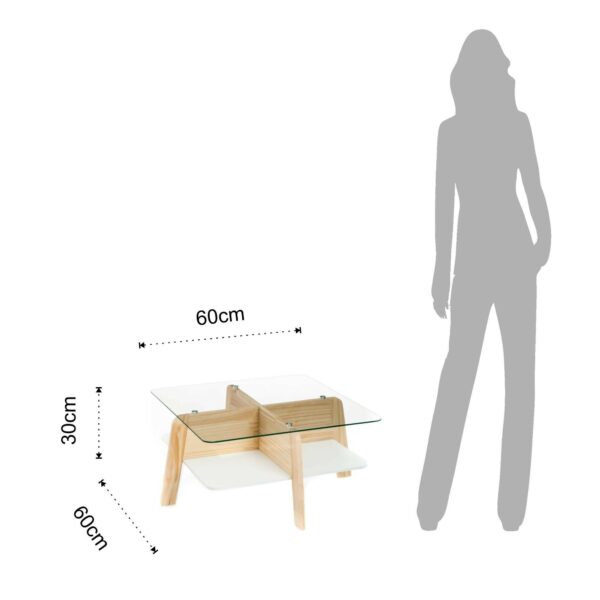 Tavolini Varm con piano in vetro