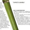Tappeto rettangolare in canna di bamboo 90X60cm listelle piccole