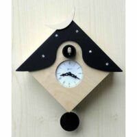 Orologio con cucù Otranto con cassa in betulla e tetto Made in Italy