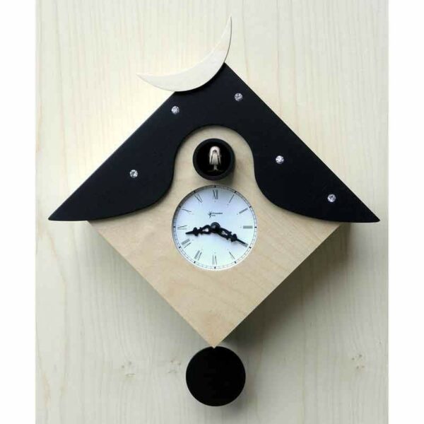 Orologio con cucù Otranto con cassa in betulla e tetto Made in Italy