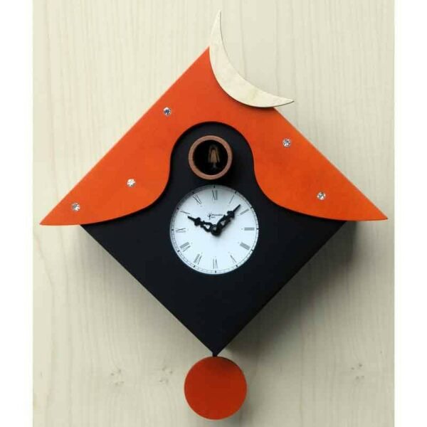 Orologio con cucù Otranto con cassa in betulla e tetto Made in Italy