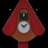 Orologio con cucù New W con cassa in mdf e tetto Made in Italy