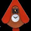Orologio con cucù New W con cassa in mdf e tetto Made in Italy