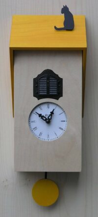 Orologio con cucù vicenza con cassa in betulla e tetto Made in Italy