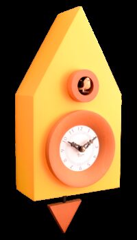 Orologio con cucù Dark in mdf laccato Made in Italy