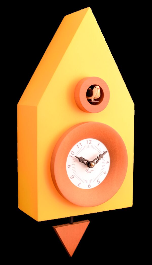 Orologio con cucù Dark in mdf laccato Made in Italy
