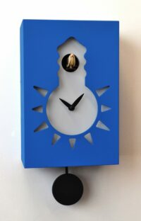 Orologio con cucù Night & Day in mdf laccato con quadrante fosforescente Made in Italy