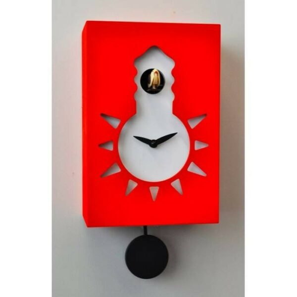 Orologio con cucù Night & Day in mdf laccato con quadrante fosforescente Made in Italy