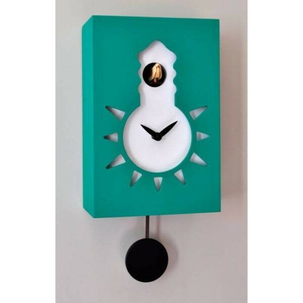 Orologio con cucù Night & Day in mdf laccato con quadrante fosforescente Made in Italy
