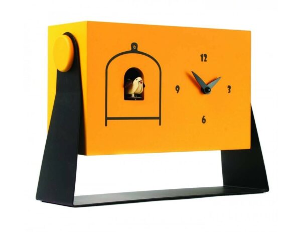 Orologio con cucù Mi Dondolo cassa in mdf laccato e base in metallo Made in Italy