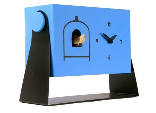 Orologio con cucù Mi Dondolo cassa in mdf laccato e base in metallo Made in Italy