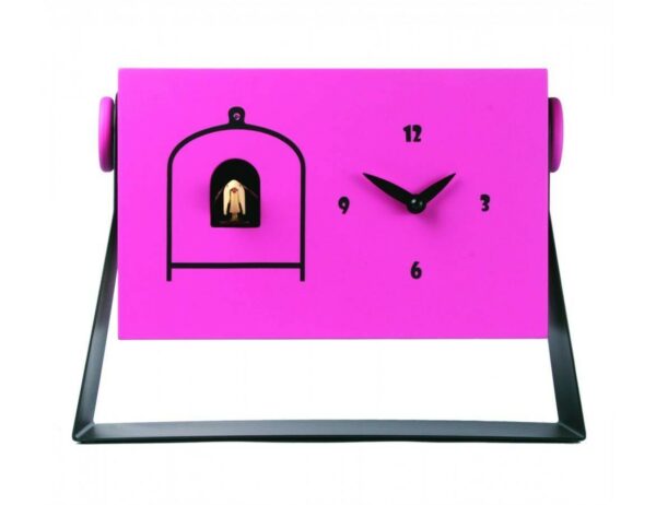 Orologio con cucù Mi Dondolo cassa in mdf laccato e base in metallo Made in Italy