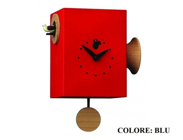 Orologio con cucù Trombettino cassa in mdf laccato Made in Italy