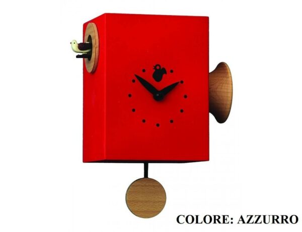 Orologio con cucù Trombettino cassa in mdf laccato Made in Italy