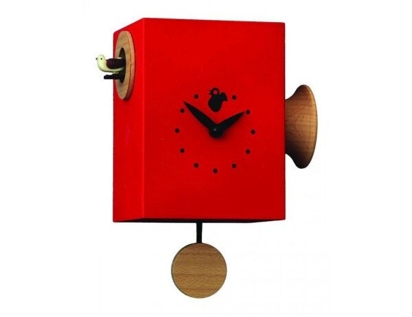 Orologio con cucù Trombettino cassa in mdf laccato Made in Italy