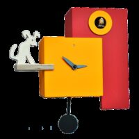 Orologio a cucù The Guardian con uccellino e pendolo da parete bicolore