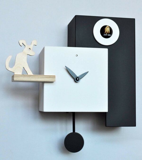 Orologio a cucù The Guardian con uccellino e pendolo da parete bicolore