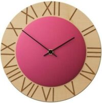 Orologio da parete Ettore in mdf e varie finiture Made in Italy