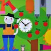 Orologio da parete Gatto con gli stivali con stampa in mdf Made in Italy
