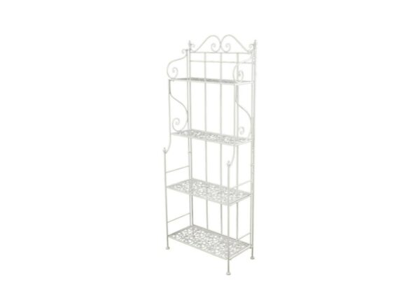 Scaffale in metallo Jessica con 4 ripiani - bianco