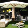 Ombrellone palo centrale Fibrasol wood Made in Italy - 300 x 300 cm