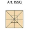 Ombrellone palo centrale Fibrasol wood Made in Italy - 300 x 300 cm