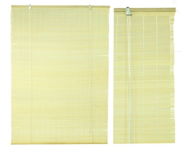 Tapparella bacchetta bambù noce bordata chiara cm180xh300x12