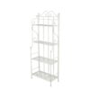 Scaffale in metallo Jessica con 4 ripiani - bianco